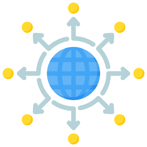 Distribution network Generic color fill icon