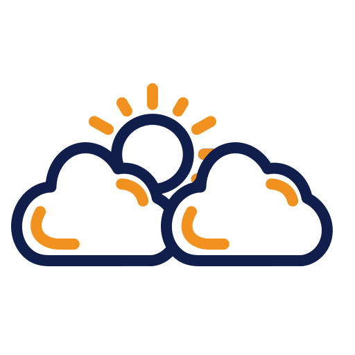 Sun cloud Generic color outline icon