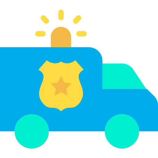 polizeiwagen Kiranshastry Flat icon