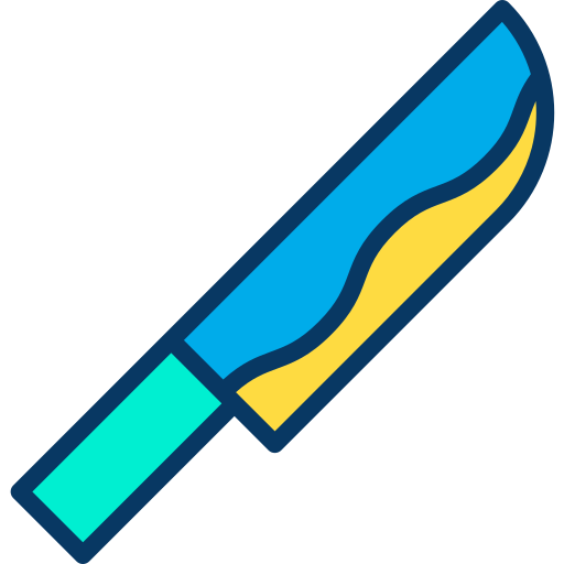 Cuchillo Kiranshastry Lineal Color icono