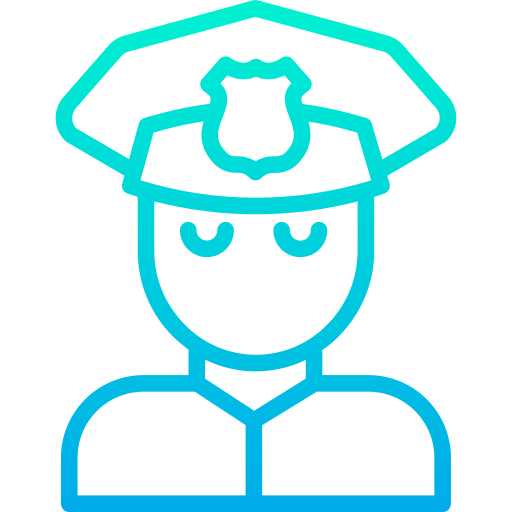 Policeman Kiranshastry Gradient icon