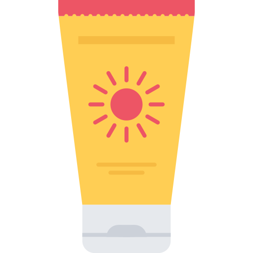 Sun cream Coloring Flat icon