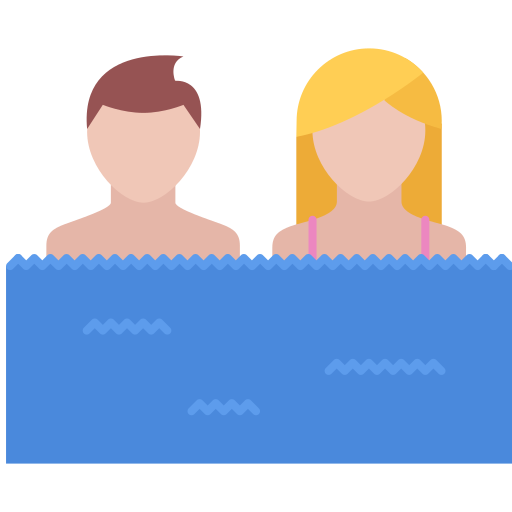 Swimming Coloring Flat icon