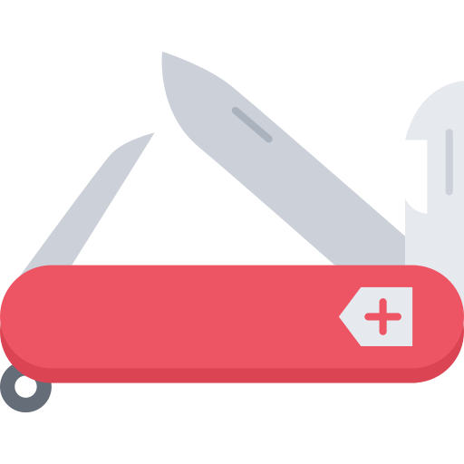 coltello svizzero Coloring Flat icona