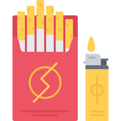 Cigarette Coloring Flat icon