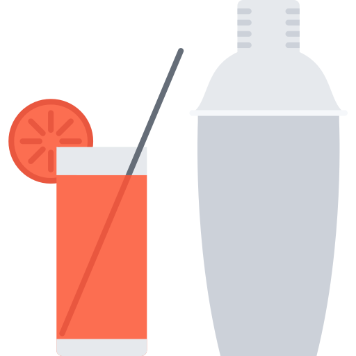 Cocktail shaker Coloring Flat icon