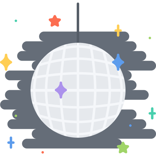 Mirror ball Coloring Flat icon