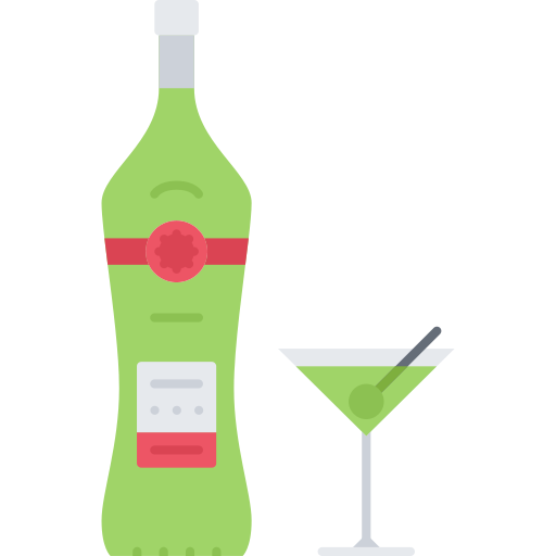 Martini Coloring Flat icon