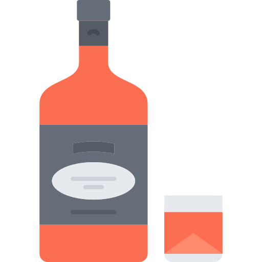 Whiskey Coloring Flat icon