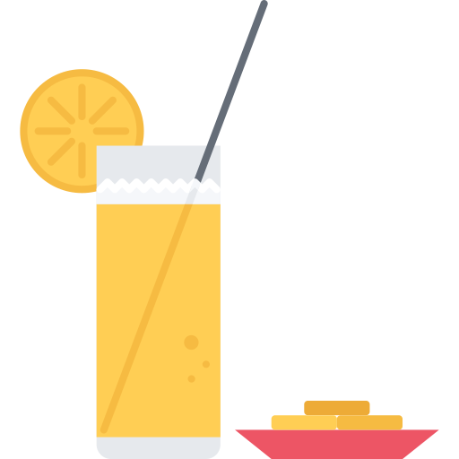 Orange juice Coloring Flat icon