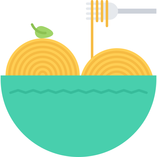 spaghetti Coloring Flat ikona
