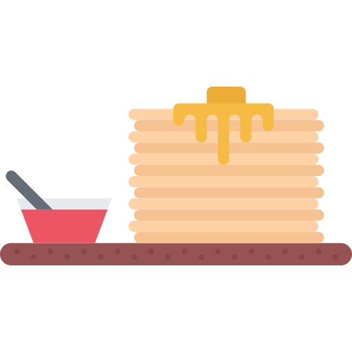 Pancakes Coloring Flat icon