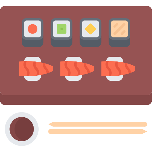 Sushi Coloring Flat icono