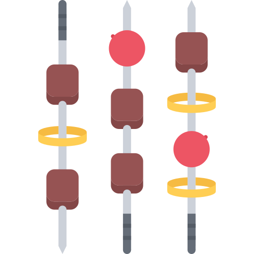 Skewer Coloring Flat icon