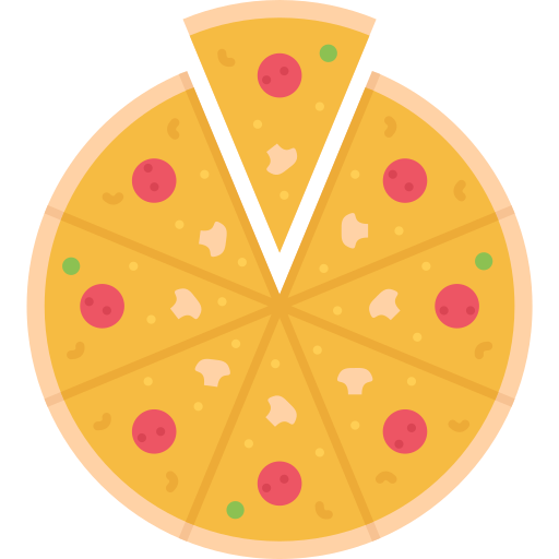 피자 Coloring Flat icon