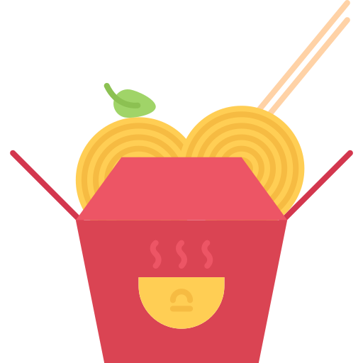 Noodles Coloring Flat icon