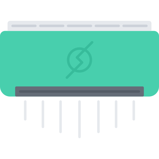 Air conditioner Coloring Flat icon