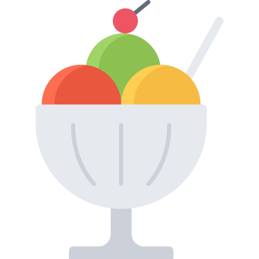crème glacée Coloring Flat Icône