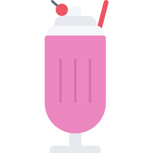 Milkshake Coloring Flat icon