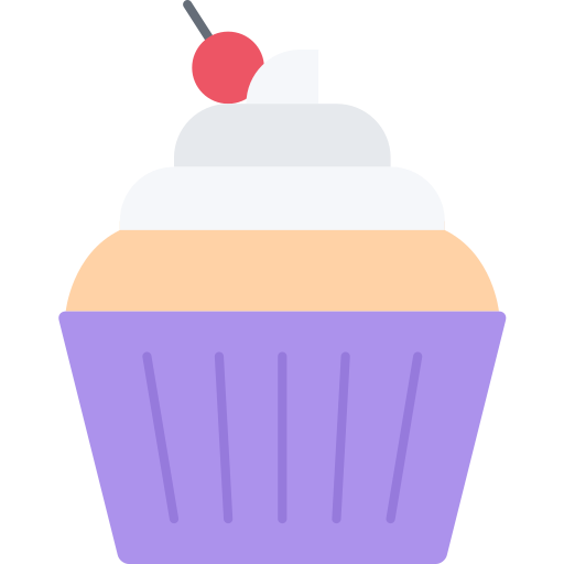 Cupcake Coloring Flat icon