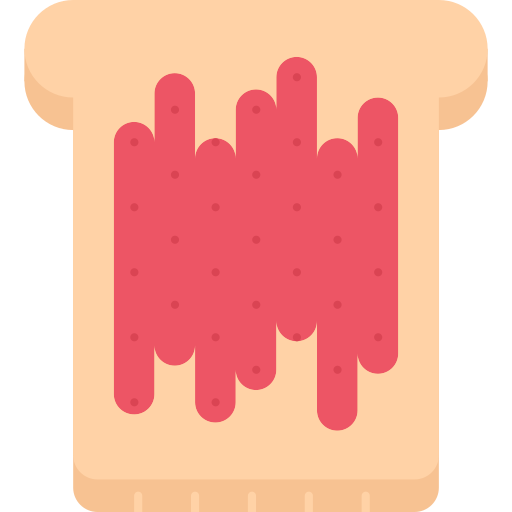 Toast Coloring Flat icon