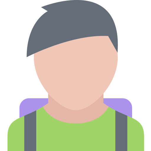 rucksack Coloring Flat icon