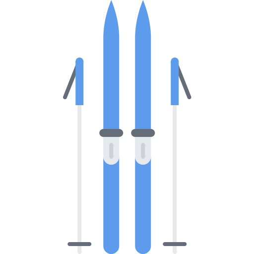 スキー Coloring Flat icon