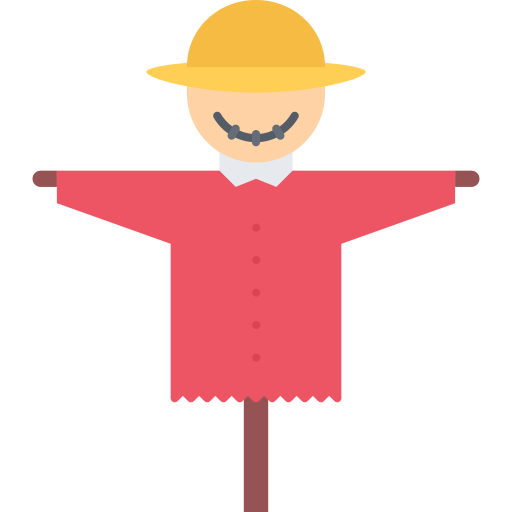 Scarecrow Coloring Flat icon