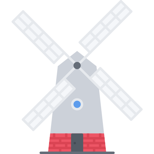 Mill Coloring Flat icon