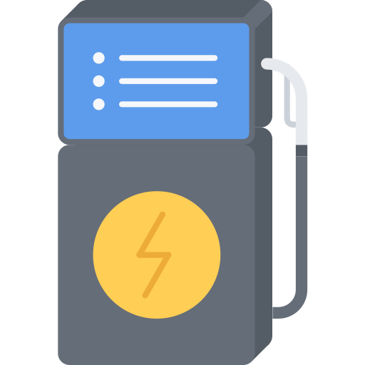 Electric station Coloring Flat icon