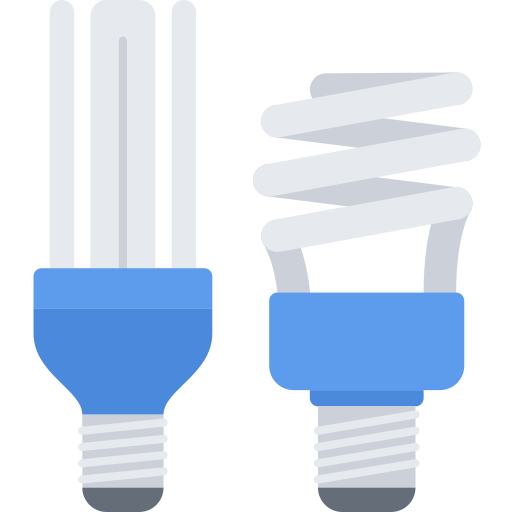 Eco bulb Coloring Flat icon