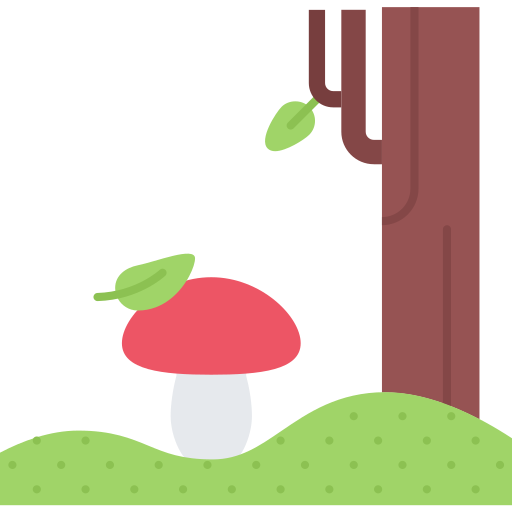 Mushroom Coloring Flat icon