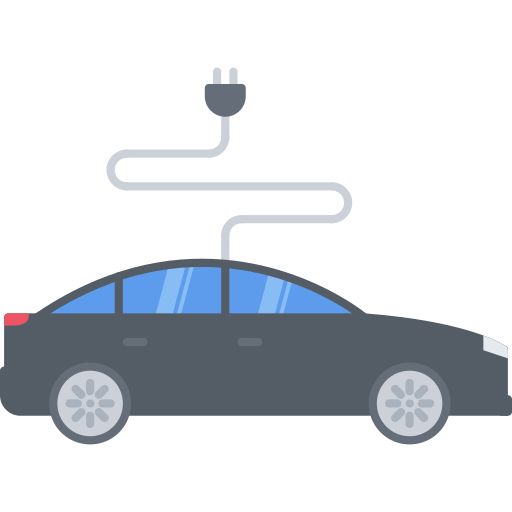 Electric car Coloring Flat icon