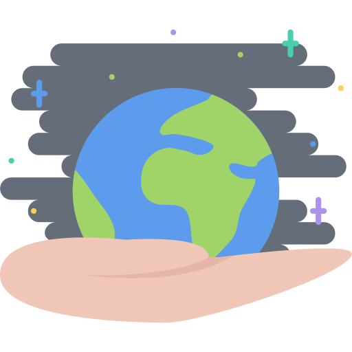 Earth Coloring Flat icon
