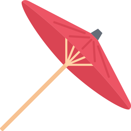 우산 Coloring Flat icon