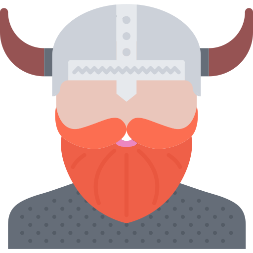 Viking Coloring Flat Ícone
