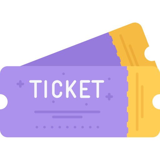 ticket Coloring Flat icoon