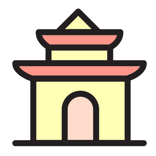 pagoda Generic color lineal-color ikona