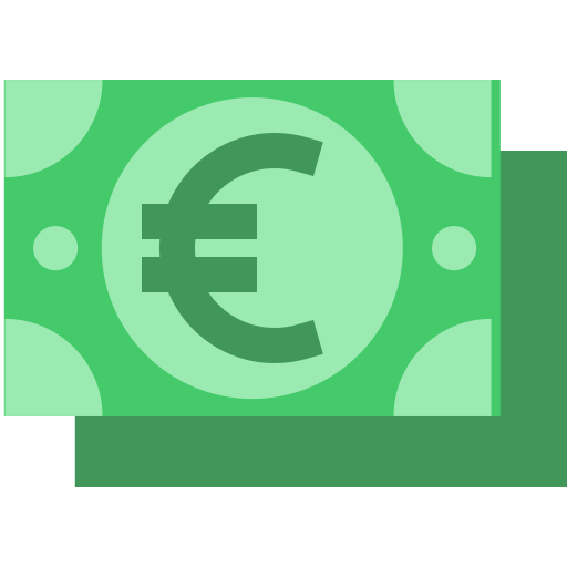 Euro currency Generic color fill icon