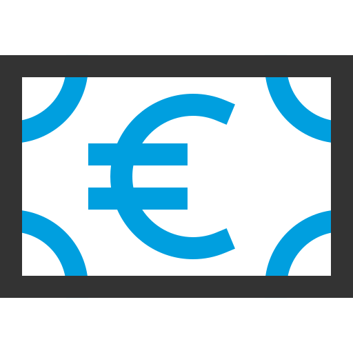 Euro currency Generic color outline icon
