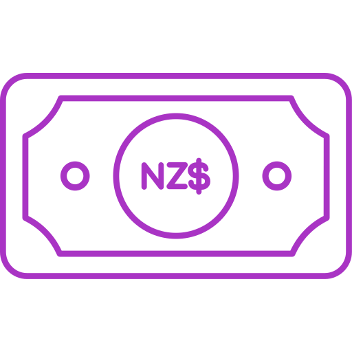 dollar néo-zélandais Generic color outline Icône