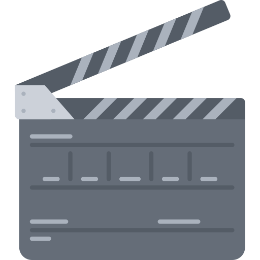 filmklapper Coloring Flat icoon