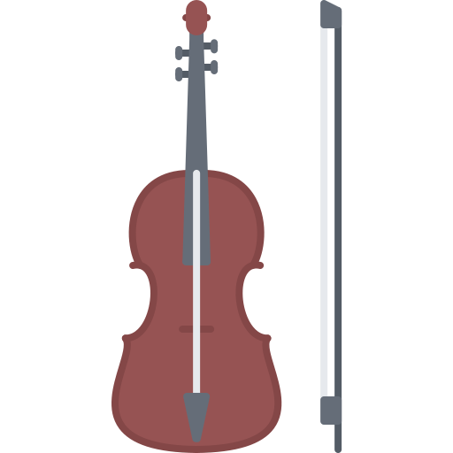 skrzypce Coloring Flat ikona