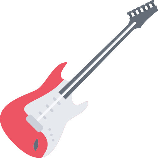 Electric guitar Coloring Flat icon