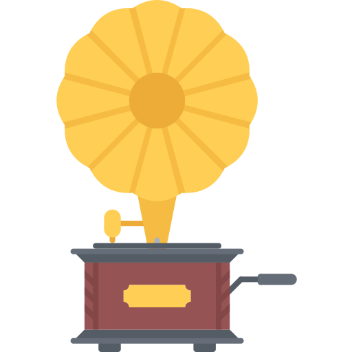 grammophon Coloring Flat icon