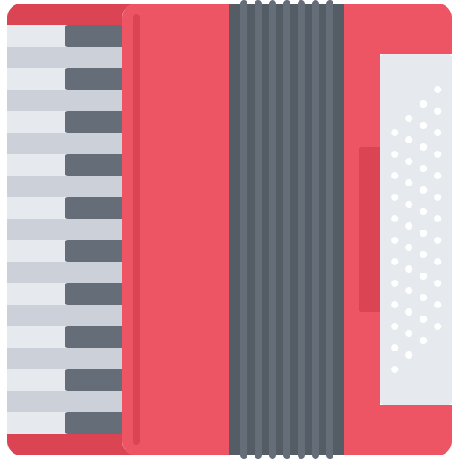 akordeon Coloring Flat ikona