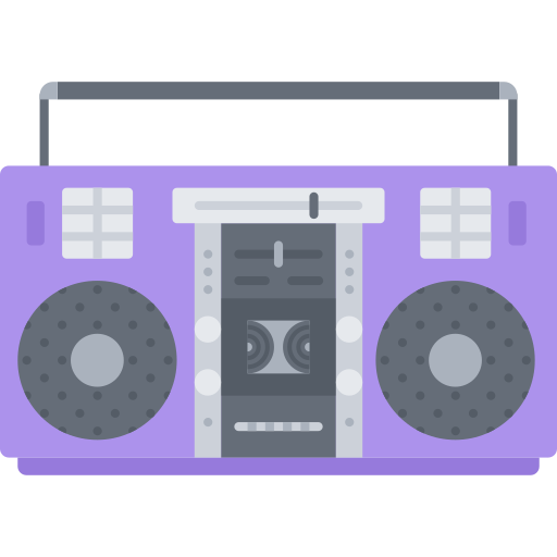 boombox Coloring Flat icoon