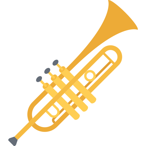 Trumpet Coloring Flat icon