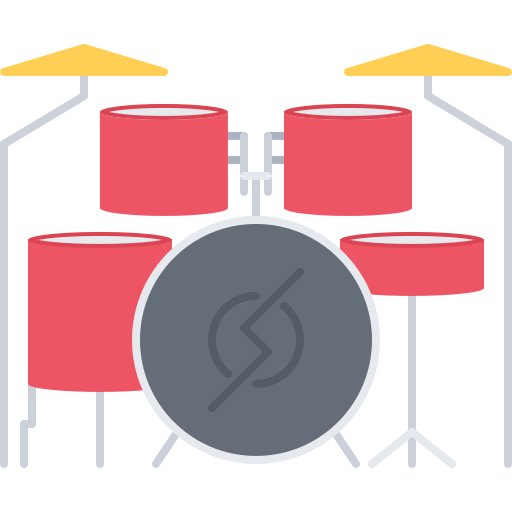 Drums Coloring Flat icon