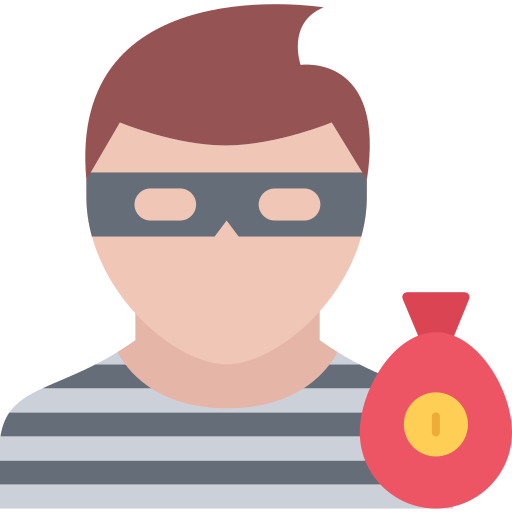 Thief Coloring Flat icon
